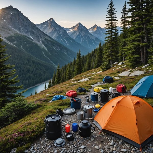 Quels sont les équipements indispensables pour un camping en région de haute montagne en été?