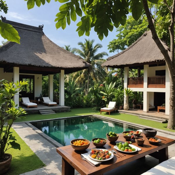 Peut-on louer une villa en Indonésie avec des cours de cuisine balinaise et des séances de yoga?